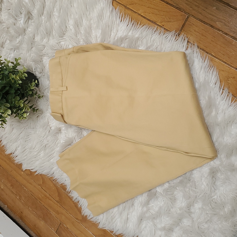 J. Crew Khaki Cotton-Blend Cropped Trousers Size 14 - Picture 8 of 9